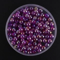 DIY purple iridescent round beads with AB coating for handcrafted jewelry and accessories - 8mm / 50 Pcs/Pack / Transparent Dark Purple AB