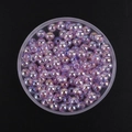 DIY purple iridescent acrylic beads with AB coating for handmade jewelry craft - 8mm / 50 Pcs/Pack / Transparent Light Purple AB