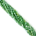 Strands of brilliant green faceted teardrop glass beads for DIY jewelry making - 1 Strand/Pack (Approx. 65-68 beads) / Grass Green AB