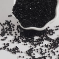 Polished black glass tube beads for DIY jewelry and embroidery crafts in a white bowl - 2mm (15g/Pack) / Black