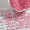Pink transparent 2-4mm glass seed beads for DIY handmade jewelry bracelets - 2mm / Pink
