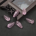 Light pink waterdrop glass beads for DIY hair accessories and vintage handmade jewelry - Pink