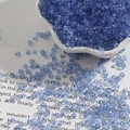 Translucent blue 2mm glass seed beads for DIY jewelry and wedding accessories - Medium Blue