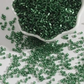 Dark green glass bugle beads for DIY jewelry and embroidery crafts in a white bowl - 2mm (15g/Pack) / Dark Green