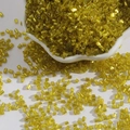 Vibrant yellow transparent glass cylinder beads for DIY jewelry and hair accessories - 2mm (15g/Pack) / Lemon Yellow