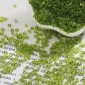 2-4mm grass green transparent glass seed beads for handmade DIY jewelry and bracelet making - Olive Green