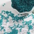 Transparent lake green glass seed beads for DIY jewelry and handmade accessories - Peacock Green