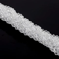 6mm transparent faceted glass crystal beads for DIY jewelry making and phone charms - 6mm 1 String/Pack (Approx. 40-45 Beads) / Clear White