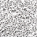 Flat round white acrylic beads with black star patterns for DIY jewelry crafting and beads - Star Flat Bead Style / 4x7mm (100 Pieces/Pack) / White & Black