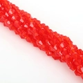 Vibrant red 6mm bicone crystal glass beads for DIY jewelry making and necklaces - 6mm 1 String/Pack (Approx. 40-45 Beads) / Red