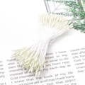Étamines de fleurs blanc nacré pour épingles à cheveux DIY et décorations florales - Étamines de Fleurs en Plâtre Nacré / Env. 70-90 Pièces/Paquet (1mm/Longueur 60mm) / Poche zippée