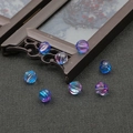 Deep blue and purple aurora pumpkin beads for DIY handmade jewelry and hair pins - 8mm / 10 Pieces Pack / Violet Blue