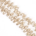 Sparkling champagne faceted glass marquise beads for DIY jewelry and earring making - 6×12mm 50 Pcs/Pack / Champagne