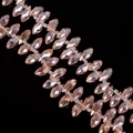 Pink marquise faceted crystal beads for DIY jewelry making on a black reflective surface - 6×12mm 50 Pcs/Pack / Water Pink AB