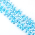 Water blue horse-eye glass crystal beads with AB coating for DIY jewelry making - 6×12mm 50 Pcs/Pack / Lake Blue AB