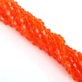 Vibrant orange 6mm bicone faceted crystal beads for DIY jewelry making and beadwork - 6mm 1 String/Pack (Approx. 40-45 Beads) / Orange Red