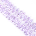 Faceted lavender purple glass crystal beads in olive shape for DIY jewelry making - 6×12mm 50 Pcs/Pack / Crystal Purple AB