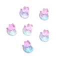 Czech glass fox charms with purple gradient and gold glitter for DIY hair pins - 10pcs/Pack / Blue and Purple