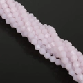 6mm light pink faceted diamond crystal beads for DIY jewelry making and necklaces - 4mm (Approx. 80-85 pcs/strand) / Pink Porcelain