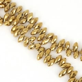 Golden faceted rhombus crystal beads for jewelry making necklaces and earrings - 6×12mm 50 Pcs/Pack / Gold Plated