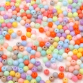 Perles rondes en acrylique 6-20mm aux tons macaron pour la création de bijoux DIY - 6mm 50g/Paquet (Environ 440 Pièces) / Mélange de Couleurs Claires