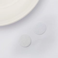 Set of white circular non-woven felt pads for DIY hair accessories and crafting projects - 20mm / White