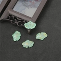 Light green translucent ginkgo leaf beads with gold foil for DIY jewelry making - Ginkgo Leaf Style / 15x20mm (10 Pieces/Pack) / Jelly Green Gold Powder