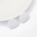 Set of two round white non-woven felt pads for DIY hair accessories and crafting projects - 25mm / White
