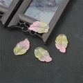 Yellow and pink gradient ginkgo leaf glass beads for DIY hairpins and jewelry making - Gradient Yellow Pink