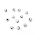 Matte weiße Metallglocken mit Aufhängeöse für DIY-Schmuck und Haarzubehör - 10er Pack / Weiß