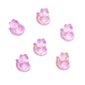Translucent purple fox beads with gold foil inlay for DIY jewelry and hairpins - 10pcs/Pack / Purple Gold Foil