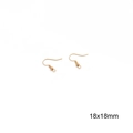 Paire de boucles d'oreilles crochet poisson plaqué or 18 carats pour bijoux DIY, 18x18mm - Design No.1 / 20 Pièces/Paquet (18x18mm)