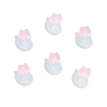 Pink and blue gradient frosted glass fox charms for DIY traditional hair accessory making - 10pcs/Pack / Blue Pink