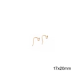 Crochets d'oreilles en cuivre plaqué or 18K avec perle pour création bijoux DIY 17x20mm - Design No.4 / 20 Pièces/Paquet (17x20mm)