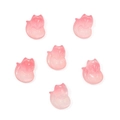 Set of six translucent pink fox charms for DIY jewelry making and handmade accessories - 10pcs/Pack / Pink
