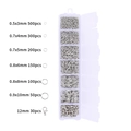 Sieraden maken set met zilveren kreeftsluitingen en buigringen in een 7-vaks doosje - Buigring & karabijnsluiting / Wit K Goud
