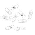 Light gray macaron painted alloy U-shaped lobster clasps for DIY jewelry making - White