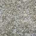 Polished silver glass tube beads with spiral texture for DIY jewelry making - 2x6mm (10g/Pack) / Silver