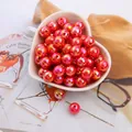 DIY colorful acrylic pearls in aurora gradient pink and gold for jewelry making - Red