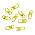 Set of 9 bright yellow alloy lobster clasps for DIY jewelry and keychain making - Yellow