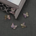 5-piece purple and yellow gradient butterfly pendants for DIY jewelry and hair accessories - Gradient Yellow Purple