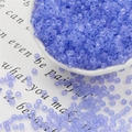 Macro detail of lilac frosted glass seed beads for DIY handmade jewelry and craft projects - 3mm 20g/Pack Approx 700 Pcs / Blue