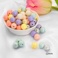 Dettaglio di perline rotonde in acrilico da 12 mm in colori macaron per gioielli fai da te - Perline rotonde / 12mm (circa 35 Pezzi/Confezione) / Colore Gelato