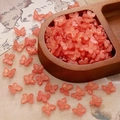 Pink orange pearlescent butterfly glass beads for DIY ancient style hair accessories - Orange Red Pearly