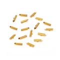 Polished gold ribbon end caps for jewelry making with cylindrical tube design - 10mm (ai-Diameter 4mm, 50 Pieces/Pack) / Gold