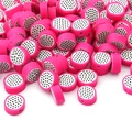 Dettaglio macro di perle in argilla polimerica dragon fruit per gioielli fai da te - 30 Pezzi/Confezione / 10x10x4mm / Stile Frutto del Drago