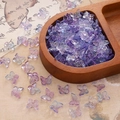 DIY purple gradient glass butterfly charms for handmade hairpins and jewelry making - Blue Purple Gold Foil