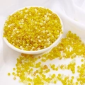 Detailed view of yellow and white 3mm glass seed beads for DIY jewelry making and crafts - 3mm (30g/Pack Approx 1000 Pieces) / Yellow Series