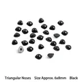 300pcs black triangle plastic safety noses 6x8mm for DIY handmade doll craft supplies - Triangle (6x8mm) / 300pcs / Black