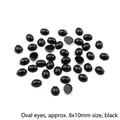 Black oval eyes for DIY handmade doll crafts and hair accessories 8x10mm 30pcs - Oval (8x10mm) / 30Pcs Pack / Black